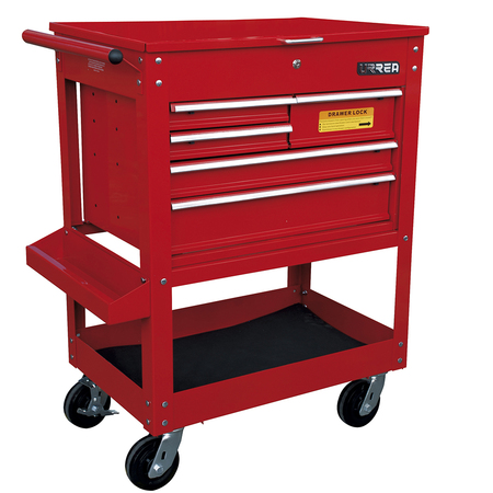 Urrea Tool Utility Cart, 5 Drawer, Red, Steel, 30 in W X30U5